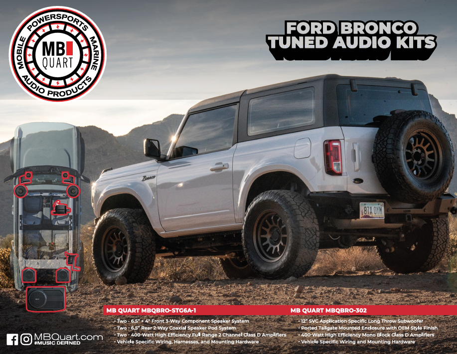 MB Quart Bronco Stage 6 Installation guide I '21- Current Bronco