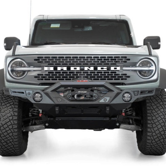 Addictive Desert Designs Krawler Front Bumper for 2021-2023 Ford Bronco with Mounts for Up to 6-Inch Lights in Hammer Black