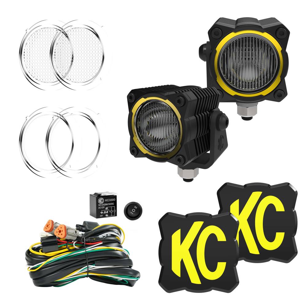 KC Hilites FLEX ERA® 1 - 2-Light Master LED Light Pod Kit | 21'- Curre ...