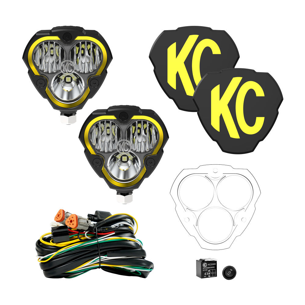 KC Hilites FLEX ERA® 3 - 2-Light Master LED Light Pod Kit | 21