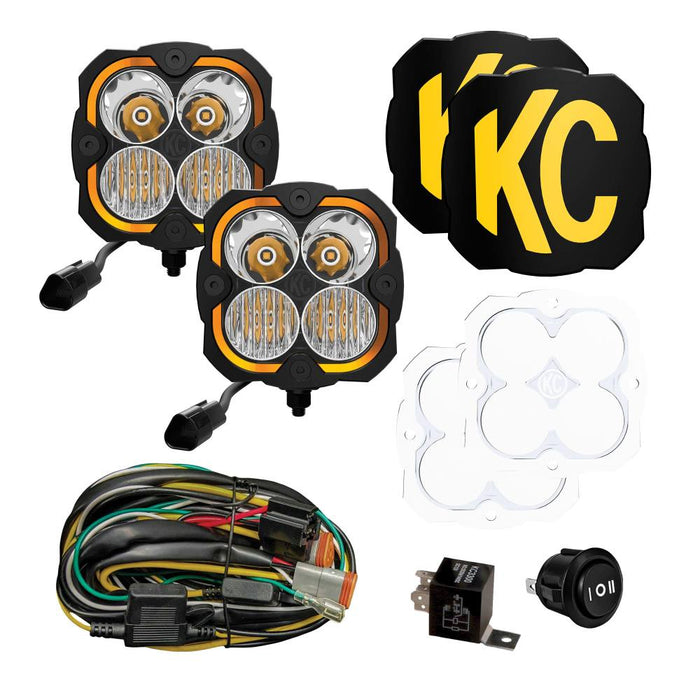 KC Hilites FLEX ERA® 4 - 2-Light Master LED Light Pod Kit | 21'- Current Ford Bronco