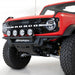 Addictive Desert Designs Pro Bolt-On Front Bumper for 2021-2023 Ford Bronco with Light Mounts in Hammer Black