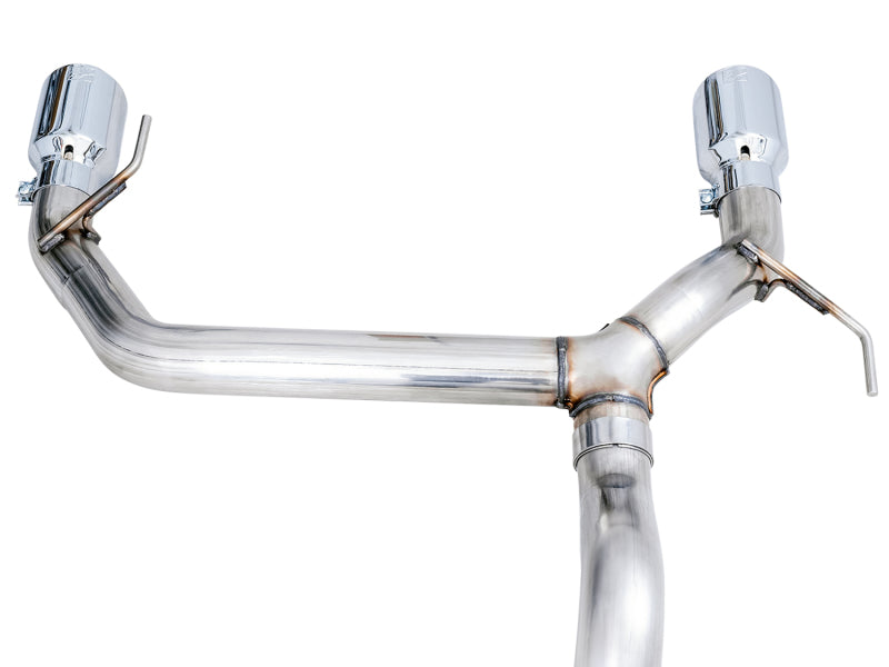 AWE Tuning 0FG Dual Rear Exit Exhaust with Chrome Silver Tips and BashGuard for Ford Bronco 2021-2023