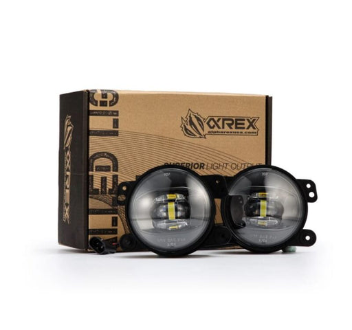 AlphaRex Universal Chrysler/Dodge/Hummer/Jeep DoubleTap Dual Color LED Projector Fog Lights * White and Amber