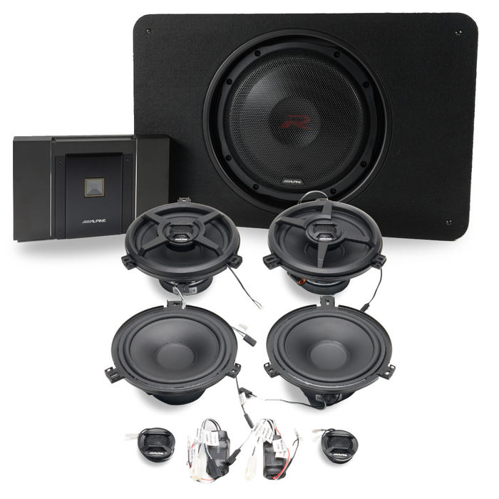 Alpine Plug and Play Full System R-Series 5-Channel, Speakers, Sub Bundle | '07- '18 Jeep JK Wrangler