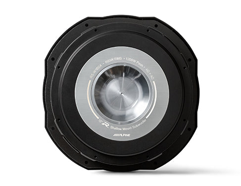 Alpine RS-W10D4 10-inch R-Series Shallow Subwoofer with Dual 4-Ohm Voice Coils