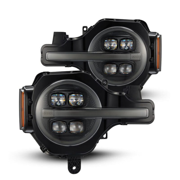 AlphaRex Nova-Series LED Projector Headlights for 2021-2023 Ford Bronco * Alpha-Black with Sequential Signal and Daytime Running Lights