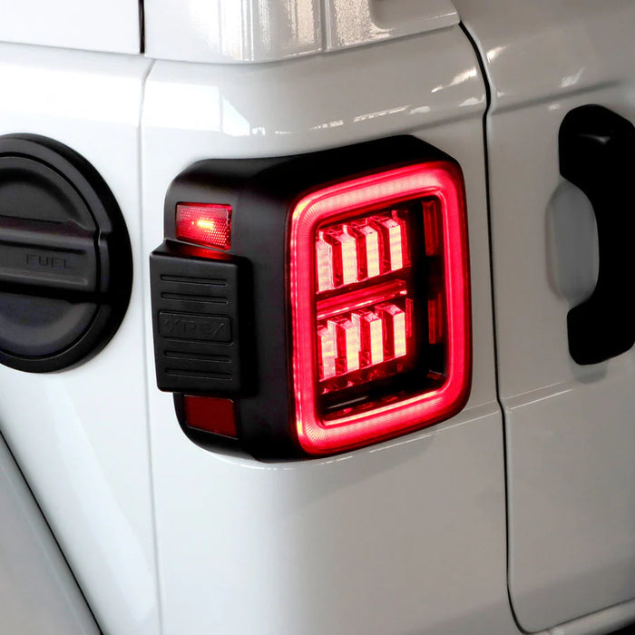 AlphaRex NOVA-Series Prismatic LED Tail Lights Black | '18-Current JL Wrangler / '20-Current JT Gladiator