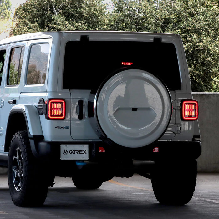 AlphaRex NOVA-Series Prismatic LED Tail Lights Black | '18-Current JL Wrangler / '20-Current JT Gladiator