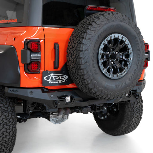 Addictive Desert Designs 22-23 Ford Bronco Raptor Bomber Rear Bumper with Cube Light Mounts