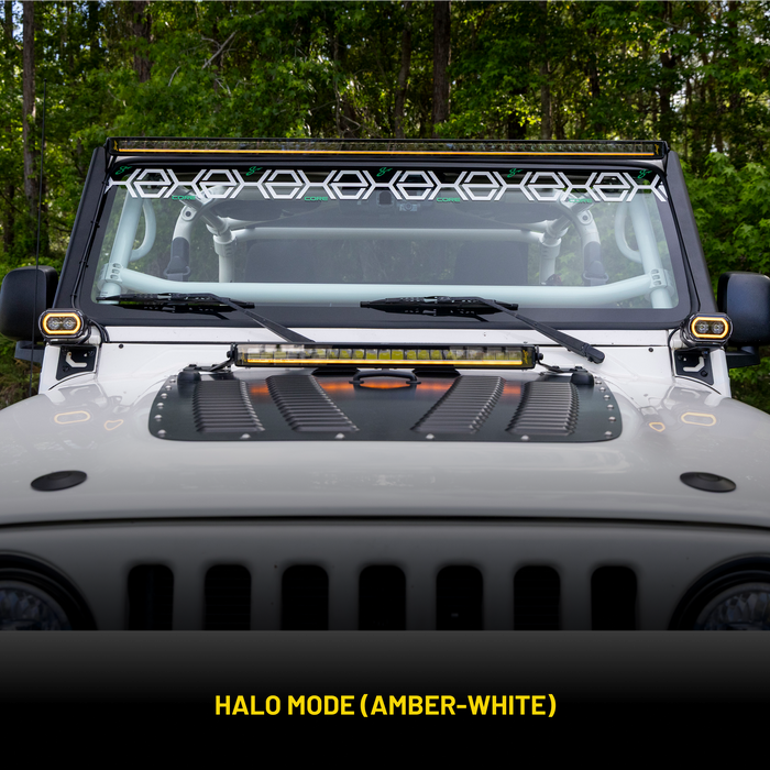 Stinger HEXCORE 20" Straight LED Light Bar - 1997-2006 Jeep Wrangler TJ