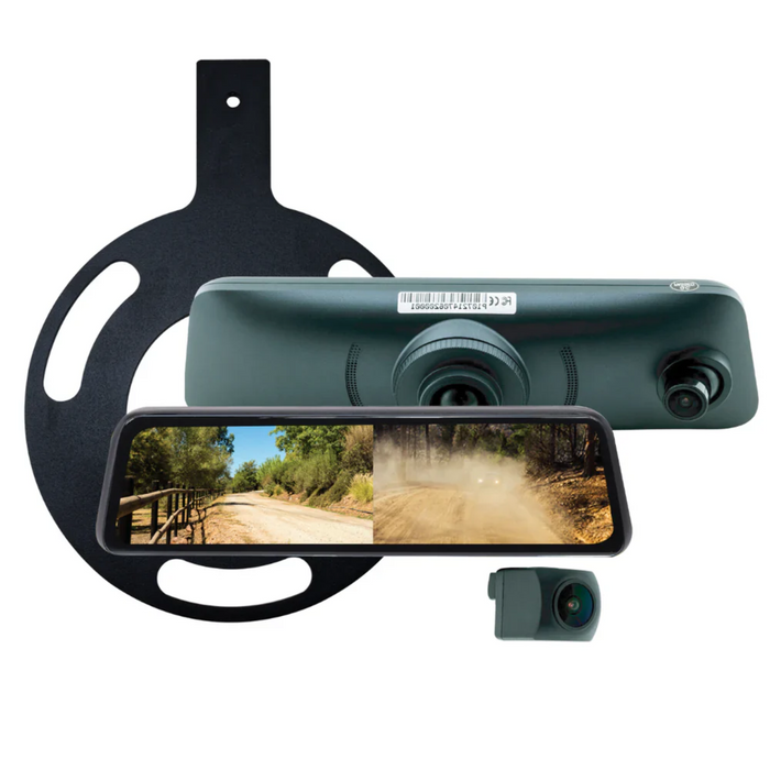 Stinger HD Backup Camera & Replacement Rearview Mirror with Full Screen Monitor Kit & Built-In DVR I '21- Current Ford Bronco