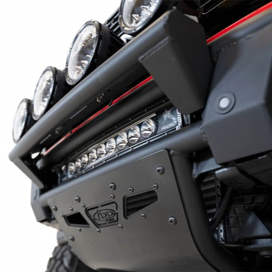 Addictive Desert Designs Pro Bolt-On Front Bumper for 2021-2023 Ford Bronco with Light Mounts in Hammer Black