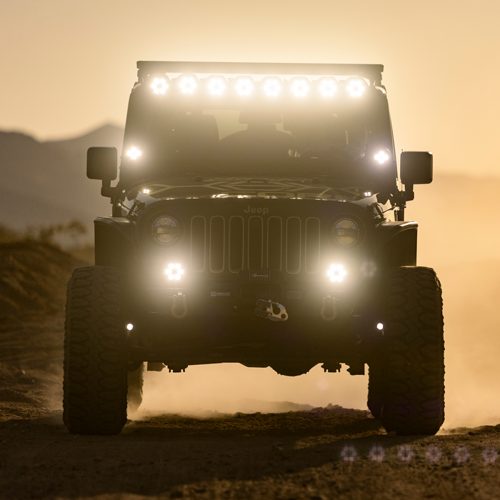 Stinger HEXCORE 2" Amber & White LED Pod Lights (Pair) - 2007-2018 Jeep Wrangler JK/ JKU