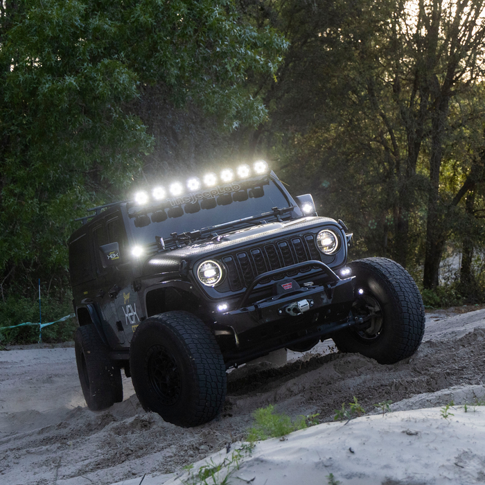 Stinger HEXCORE 2x4" Amber & White LED Pod Lights (Pair) - 2018-Current Jeep Wrangler JL/ JLU and 2020-Current Jeep Gladiator JT