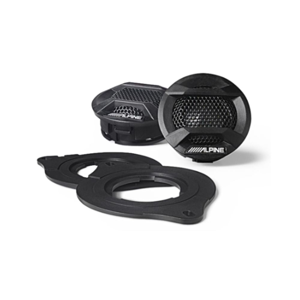 2 Weather Resistant Rugged Chrome Off-Road Speakers For Car SUV Truck, With Brackets, By CLA