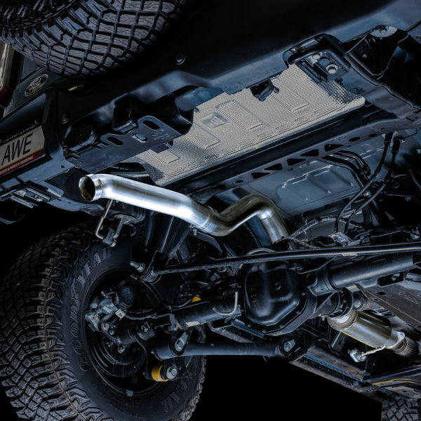 AWE Tuning 0FG Cat Back Exhaust System with BashGuard for Ford Bronco (No Tips, 2021-2023 Models)