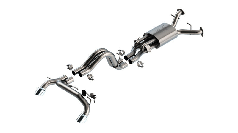 Borla ATAK Cat-Back Exhaust System for Ford Bronco Raptor 3.0L V6 Twin Turbo with 4-inch Chrome Tips