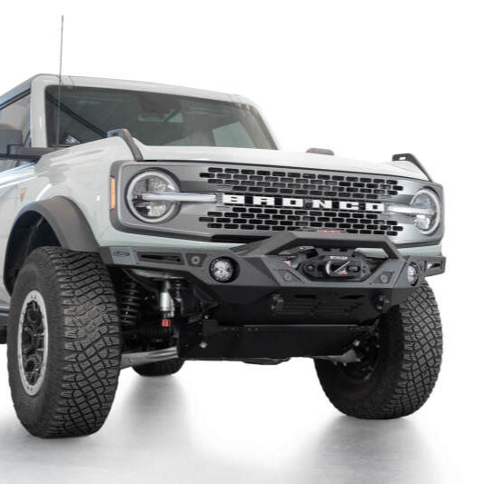 Addictive Desert Designs Krawler Front Bumper for 2021-2023 Ford Bronco with Mounts for Up to 6-Inch Lights in Hammer Black