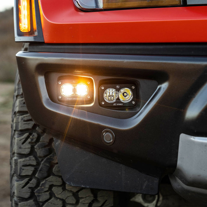 Baja Designs S2 SAE/S2 Pro Fog Pocket Kit I '22- Current Ford Bronco Raptor