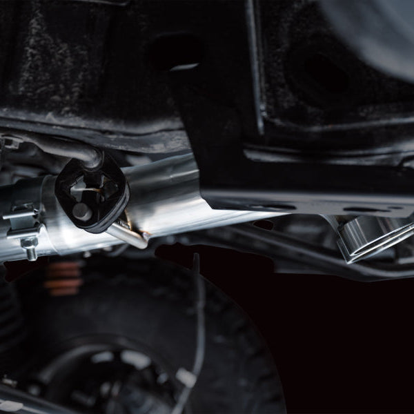 AWE Tuning SwitchPath Cat Back Exhaust for Ford Bronco Raptor (2022-2024) * Dual BashGuards, 3-Inch Mandrel-Bent Stainless Steel, No Tips