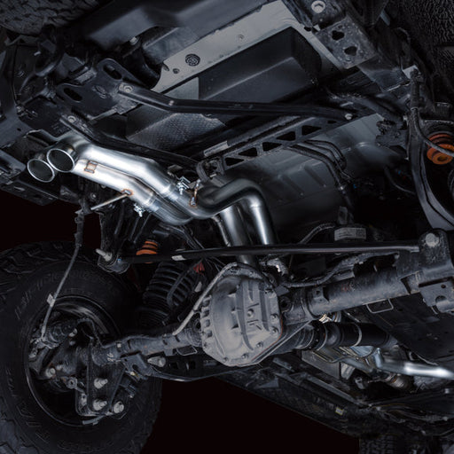 AWE Tuning SwitchPath Cat Back Exhaust for Ford Bronco Raptor (2022-2024) * Dual BashGuards, 3-Inch Mandrel-Bent Stainless Steel, No Tips