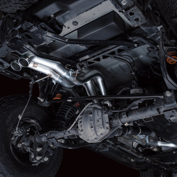 AWE Tuning SwitchPath Cat Back Exhaust for Ford Bronco Raptor (2022-2024) * Dual BashGuards, 3-Inch Mandrel-Bent Stainless Steel, No Tips