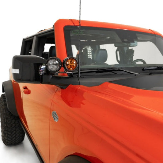 Addictive Desert Designs Dual Ditch Light Brackets for Ford Bronco (2021-2023) * Hammer Black Powder Coat Finish