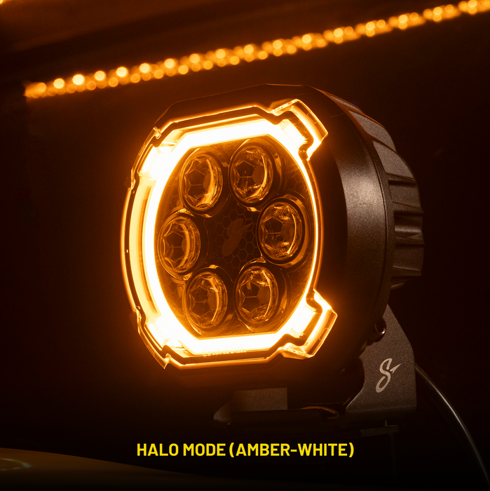 Stinger HEXCORE 6" Amber & White LED Pod Lights (Pair) - 2007-2018 Jeep Wrangler JK/ JKU