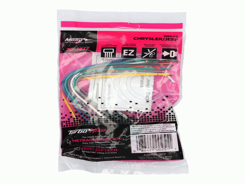 Metra Aftermarket Radio to Factory Adapter 70-1817 | '97- '02 Jeep TJ Wrangler