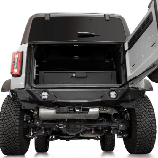 Addictive Desert Designs Krawler Rear Bumper for Ford Bronco 2021-2023 with Light Mounts and Reinforced Recovery Points