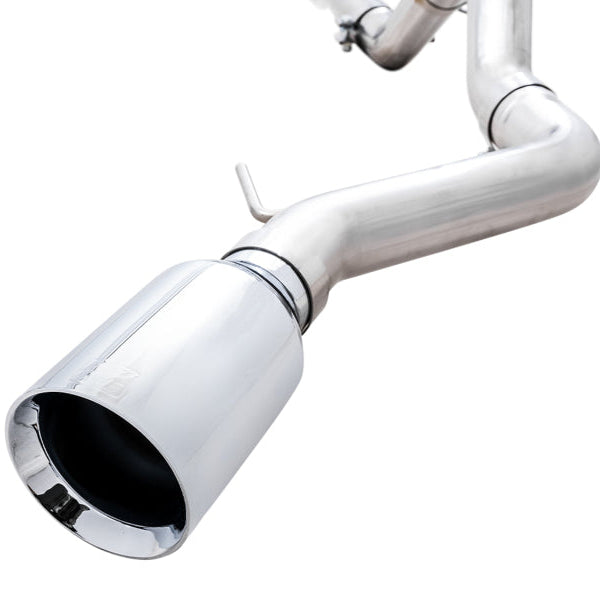 AWE Tuning 0FG Single Rear Exit Exhaust with BashGuard for Ford Bronco (2021-2023) * Chrome Silver Tip