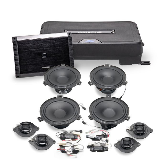 Alpine Plug and Play Full System S-Series 5-Channel, Speakers, Sub Bundle | '07- '18 Jeep JK Wrangler
