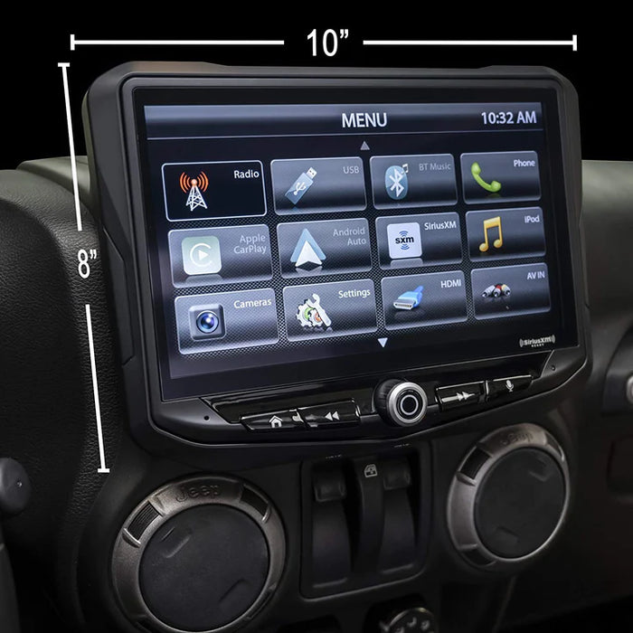 Stinger HEIGH10 10" Radio Fully Integrated Kit I Off Road Mode  I '11-'18 Jeep JK Wranglers