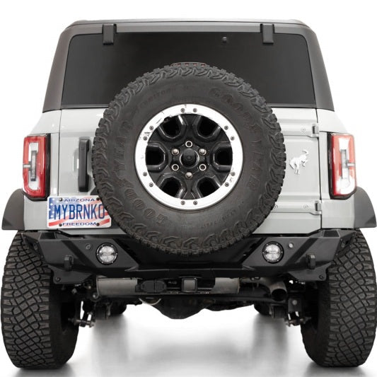 Addictive Desert Designs Krawler Rear Bumper for Ford Bronco 2021-2023 with Light Mounts and Reinforced Recovery Points