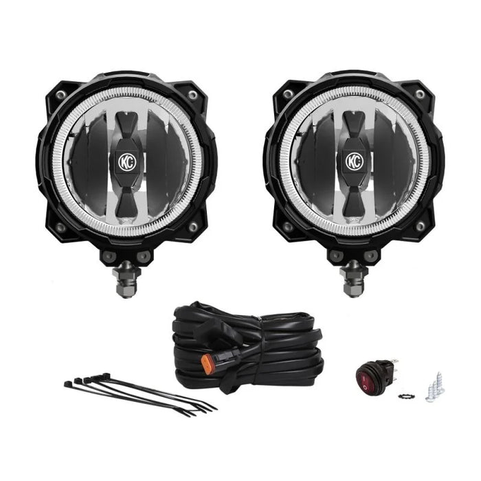 KC Hilites Gravity® Pro6 LED Single Pair Pack System | '21- Current Ford Bronco