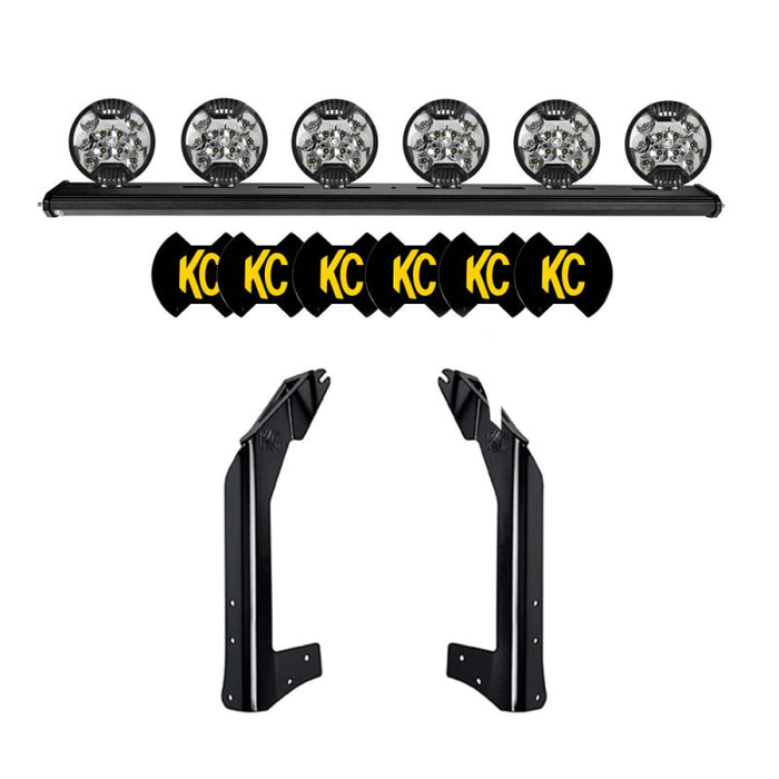 KCHilites 50" KC Xcross Bar Slimlite LED- 6-Light System | '07-'18 JK Wrangler