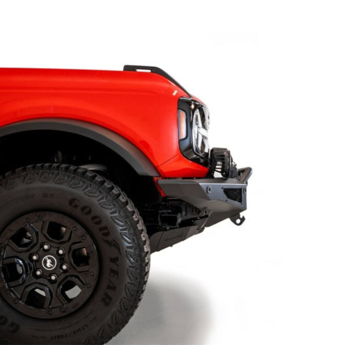 Addictive Desert Designs Rock Fighter Front Bumper Hammer Black with Satin Black Panels | 2021+ Ford Bronco