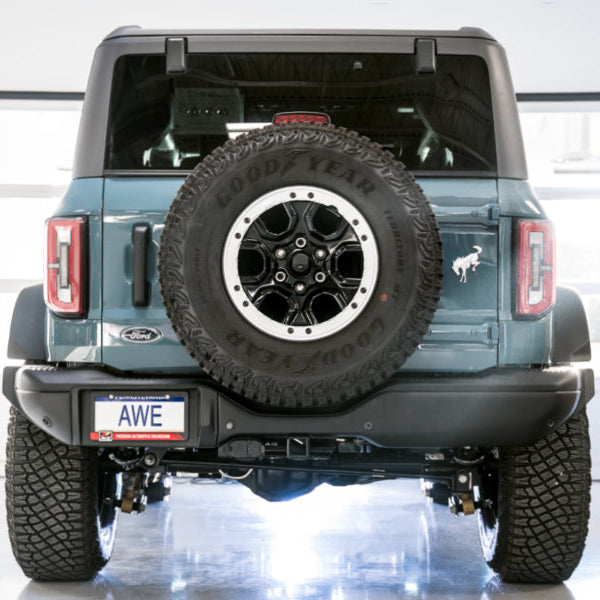 AWE Tuning 0FG Cat Back Exhaust System with BashGuard for Ford Bronco (No Tips, 2021-2023 Models)