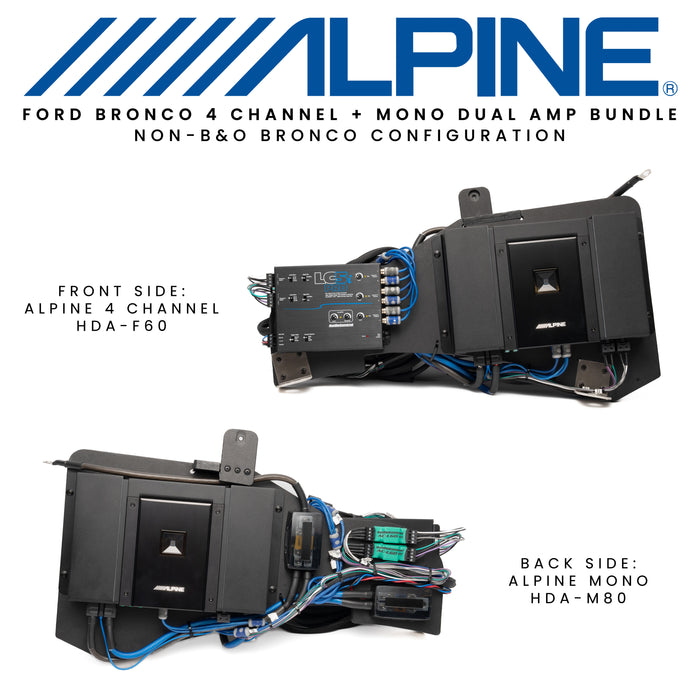 Alpine Status Series Plug & Play Dual Amplifier Bundle (Non-B&O System) | '21- Current Ford Bronco