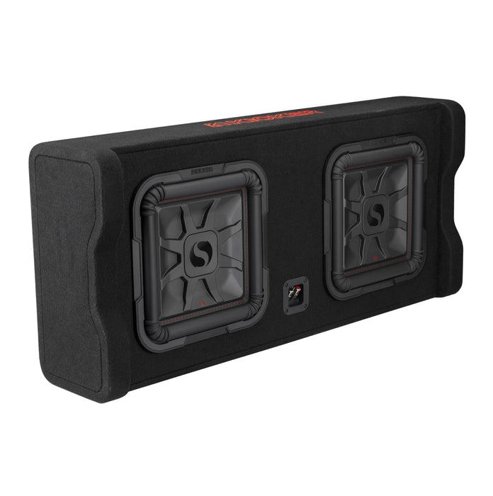 Kicker Dual Down-Firing 12" L7T 2-Ohm Subwoofer Enclosure | Universal Fitment