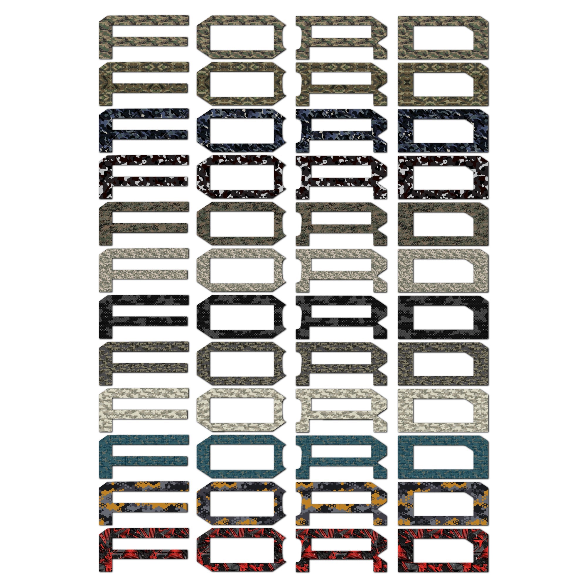 Ford Raptor Checkerd Pattern Vinyl Fox Vinyl Grille Letters| '22- Current Ford Bronco Raptor ...