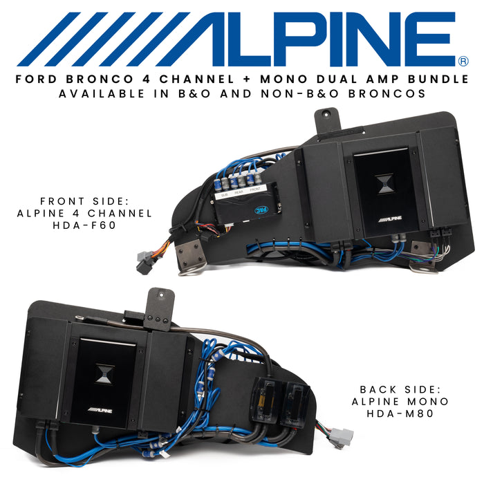 Alpine Status Series Plug & Play Dual Amplifier Bundle (B&O System) | '21- Current Ford Bronco