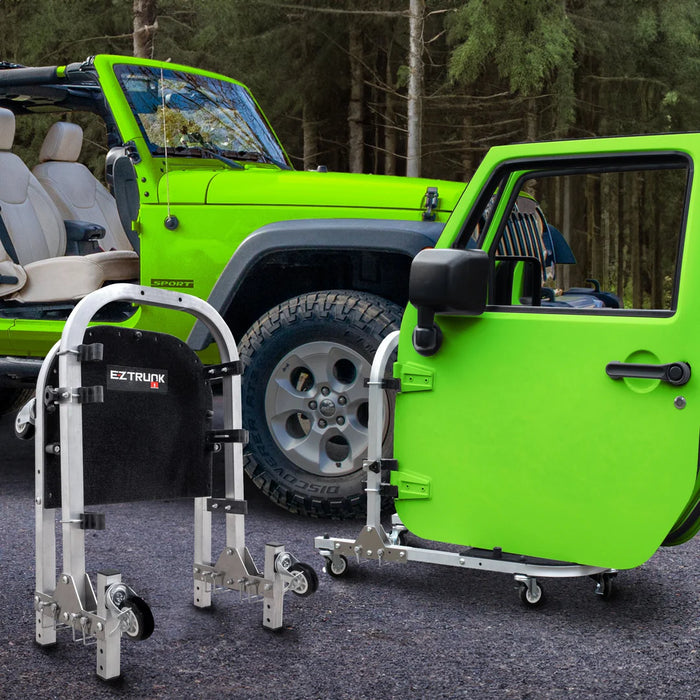 EZ 4X4 Aluminum Folding and Rolling Door Cart (2-Door) | '07-'18 JK/ '18-'23 JL Wrangler