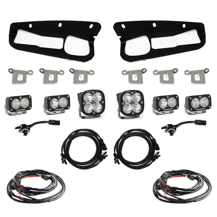 Baja Designs Squadron Pro/Dual S2 Sport- Steel Bumper Fog Pocket Light Kit I '21- Current Ford Bronco