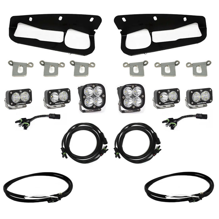 Baja Designs Squadron Pro/Dual S2 Sport- Steel Bumper Fog Pocket Light Kit I '21- Current Ford Bronco