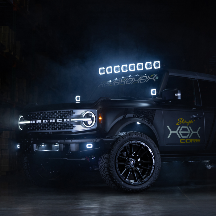 Stinger HEXCORE 51" Hero Light Bar (Eight 6" Pod Lights) - 2021-Current Ford Bronco