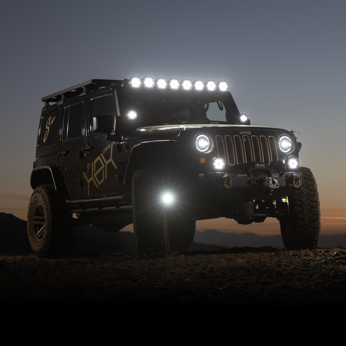 Stinger HEXCORE 51" Hero Light Bar (Eight 6" Pod Lights) - 2007-2018 Jeep Wrangler JK/ JKU