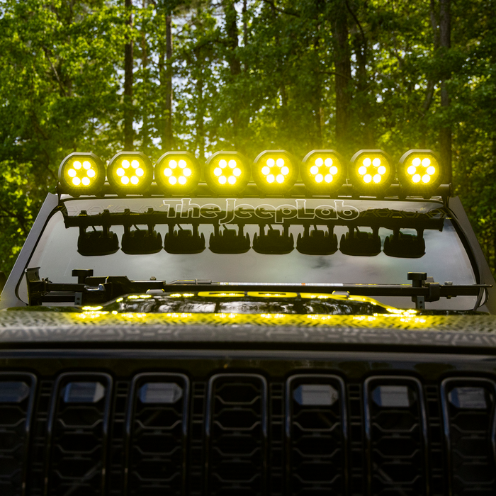 Stinger HEXCORE 51" Hero Light Bar (Eight 6" Pod Lights) - 2018-Current Jeep Wrangler JL/ JLU and 2020-Current Jeep Gladiator JT