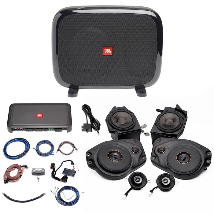 JBL Plug and Play Full Club Speaker, Channel Amplifier, Subwoofer Bundle '18- '23 JL Wrangler/ '20- '23 JT Gladiator